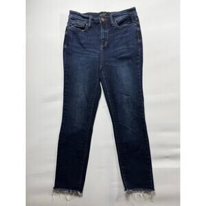 Judy Blue Women's Skinny Fit Raw Hem Stretch Blue Denim Jeans - Size 9 (30x24.5)